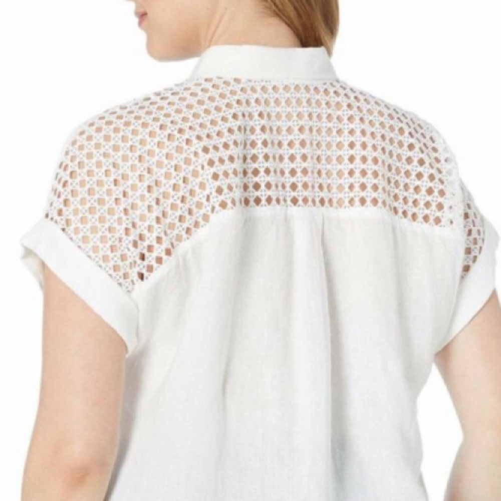 LAUREN Ralph Lauren Lace Yoke Dolman Sleeve Shirt